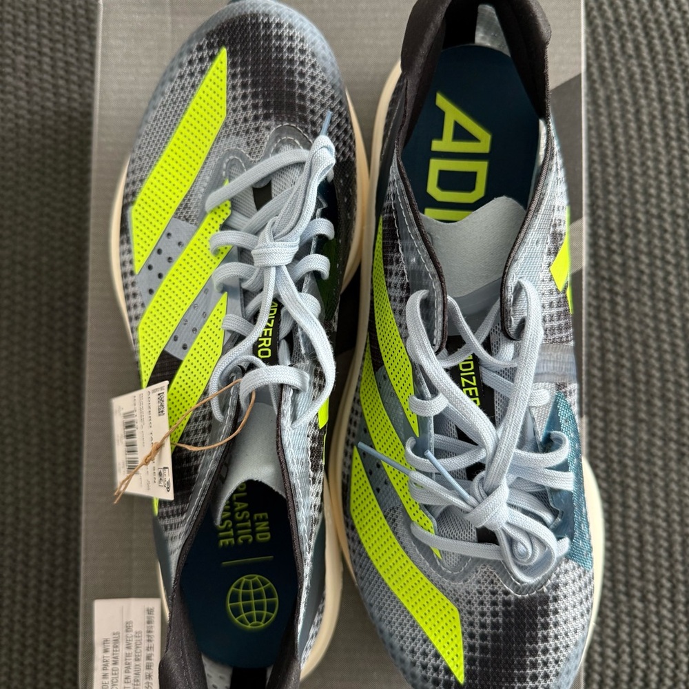 Adidas Adizero Takumi Sen 9 with Neon Yellow Accents